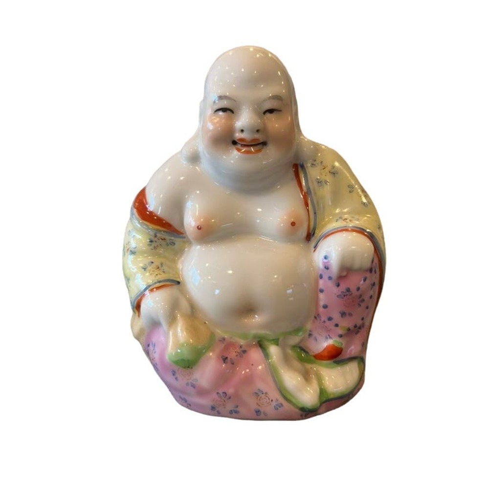Laughing Chinese Ceramic Buddah 5"